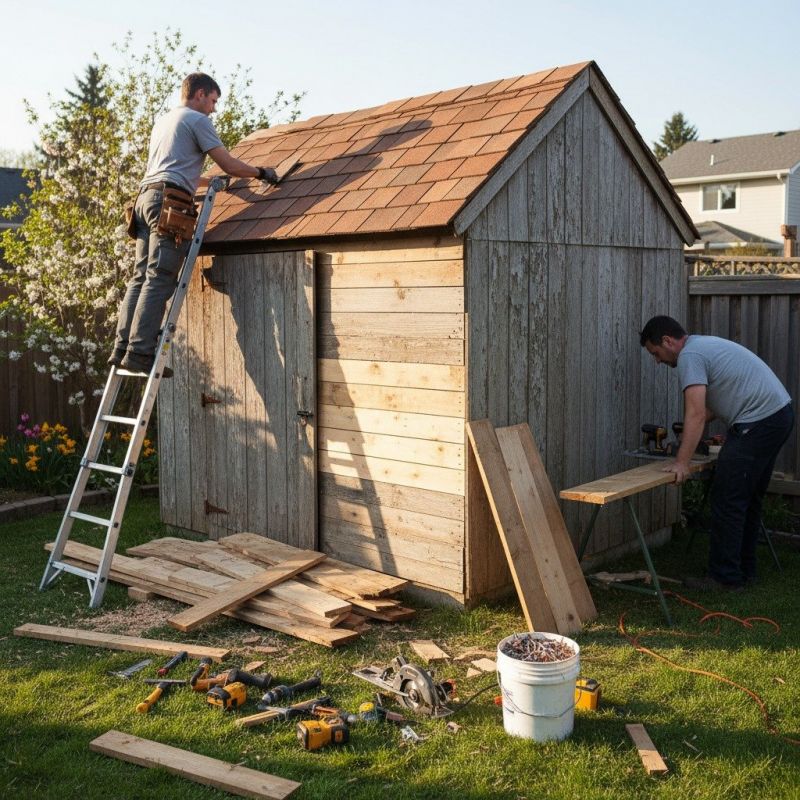 Wood Shed Repair in Conroe, TX